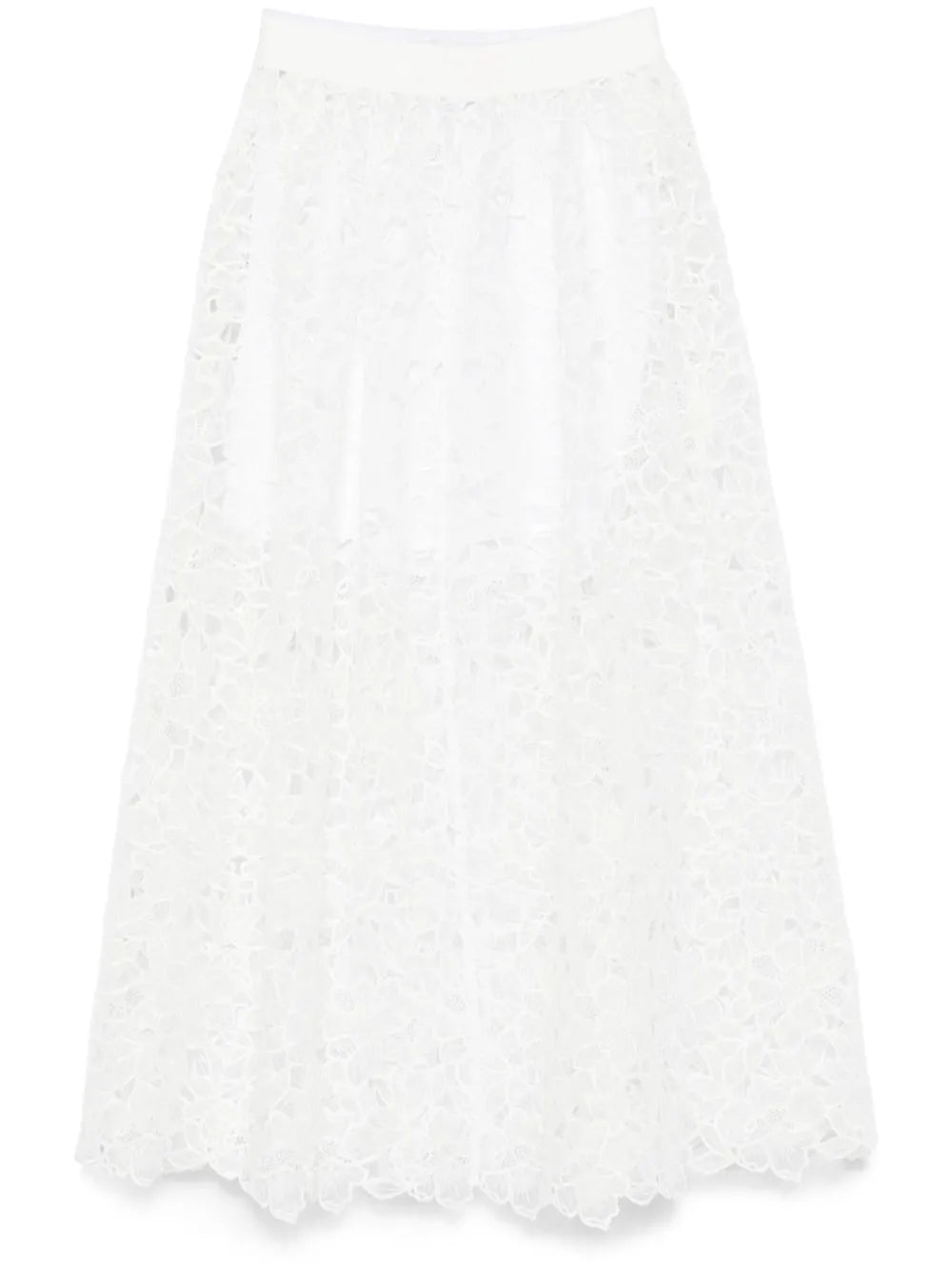 Floral-Lace Maxi Skirt