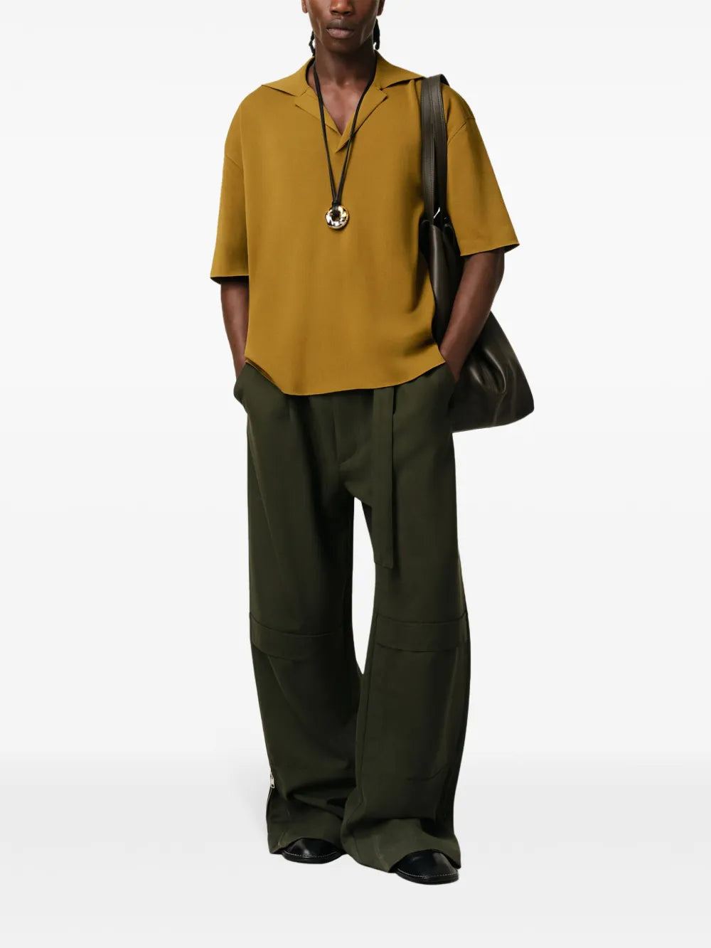 Fine-Knit Polo Shirt