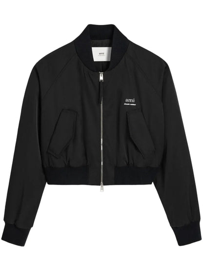 Logo-Lettering Bomber Jacket
