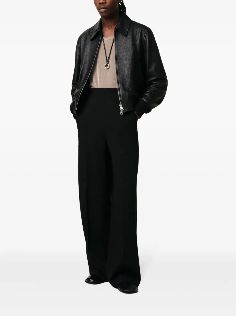 Zipped Leather Jacket