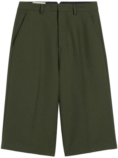 Wide-Leg Bermuda Shorts