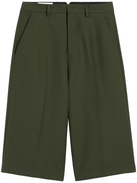 Wide-Leg Bermuda Shorts