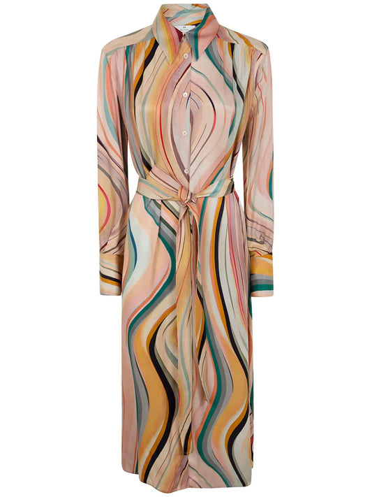 Patterned Midi Dress