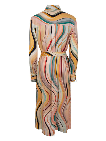 Patterned Midi Dress