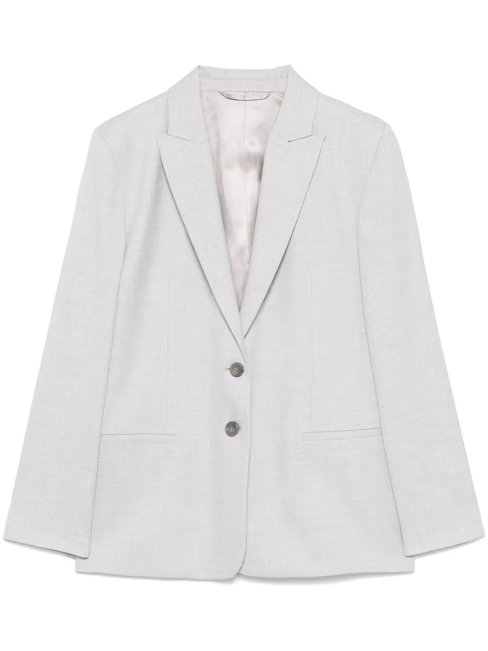 Mélange-Effect Flannel Blazer