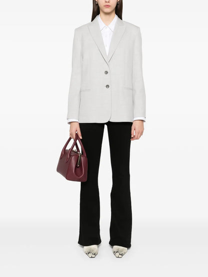 Mélange-Effect Flannel Blazer
