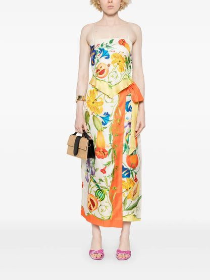 Flores Midi Skirt