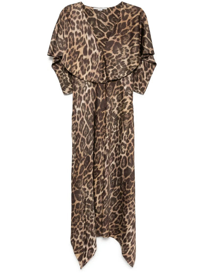 Leopard Print Midi Dress