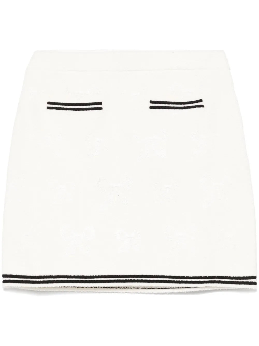 Bow-Jacquard Mini Skirt