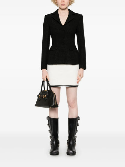 Bow-Jacquard Mini Skirt