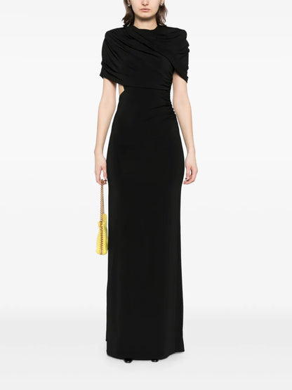 Draped Cape Gown