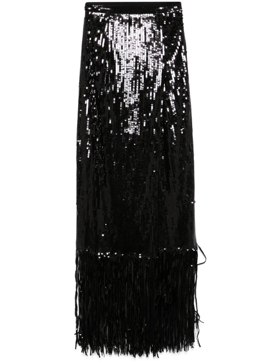 Sequin-Embellished Maxi Skirt