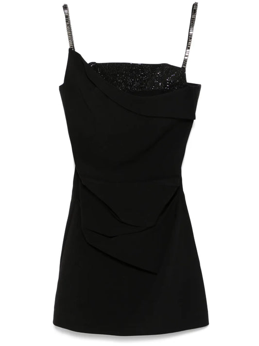 Embellished Crepe Mini Dress