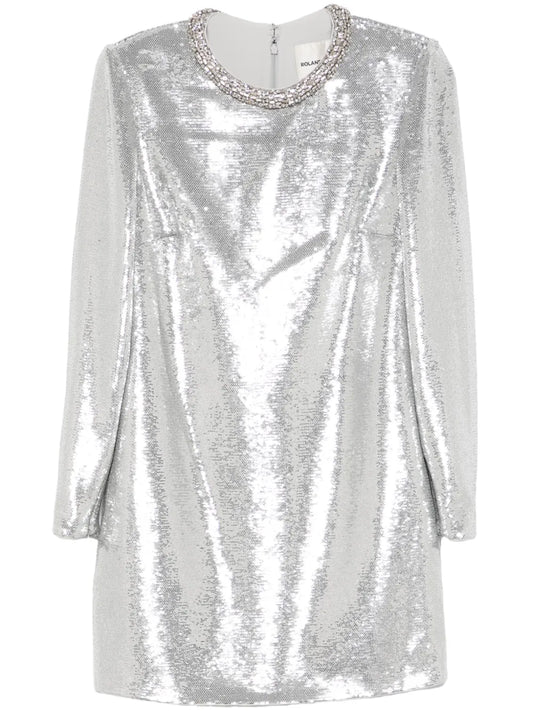 Embellished Sequin Mini Dress
