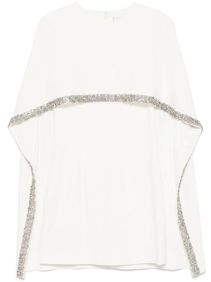 Embellished Cape Mini Dress