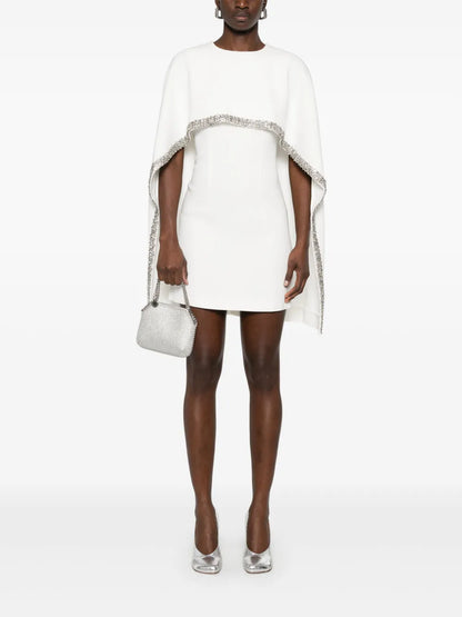 Embellished Cape Mini Dress