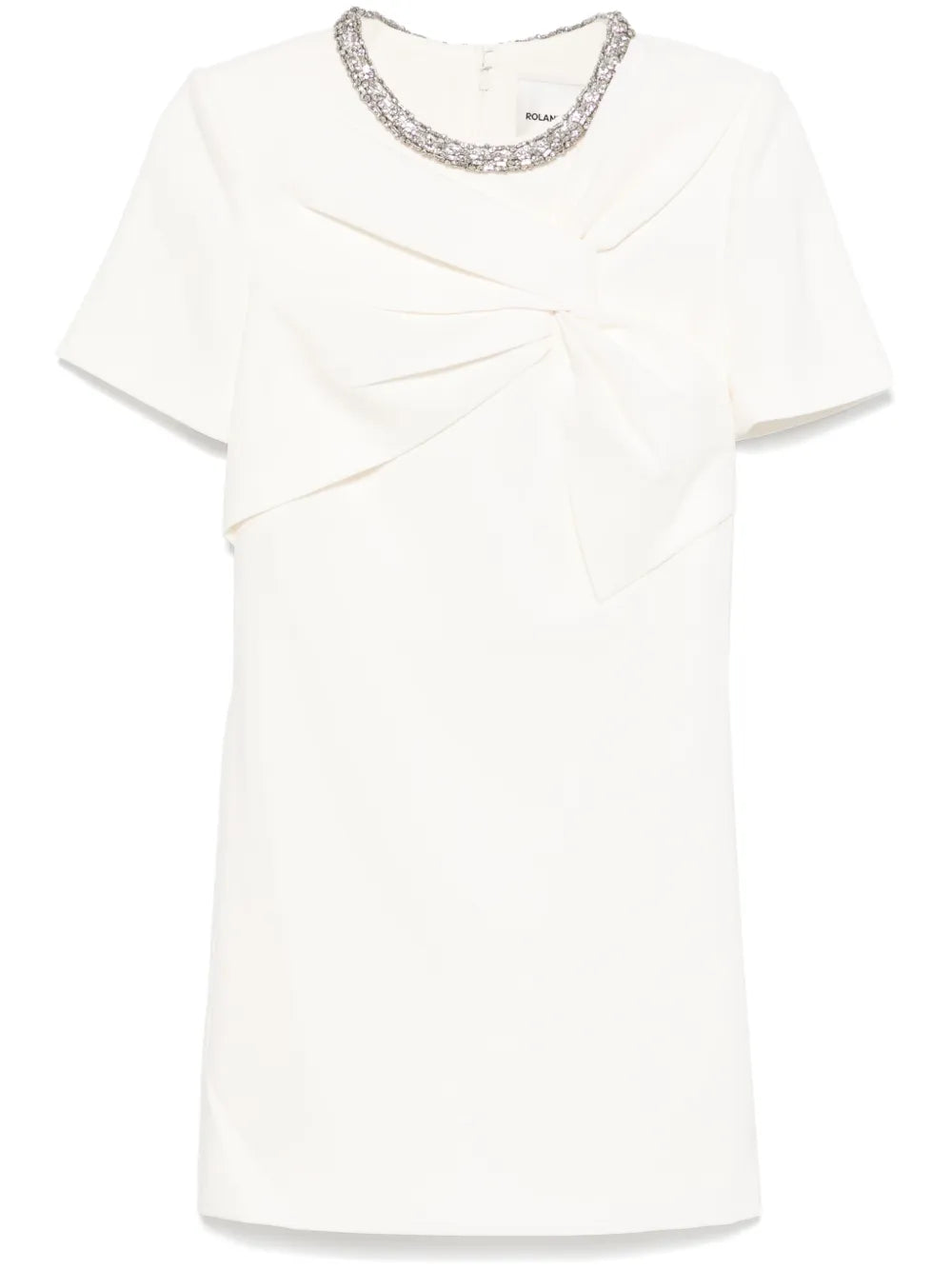 Embellished Crepe Mini Dress