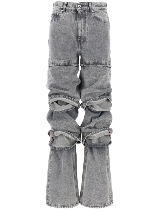 Multi Cuff Straight Jeans