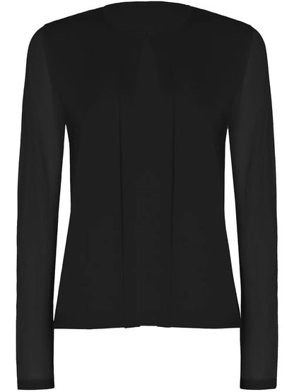 Sheer Opaque Knit Cardigan