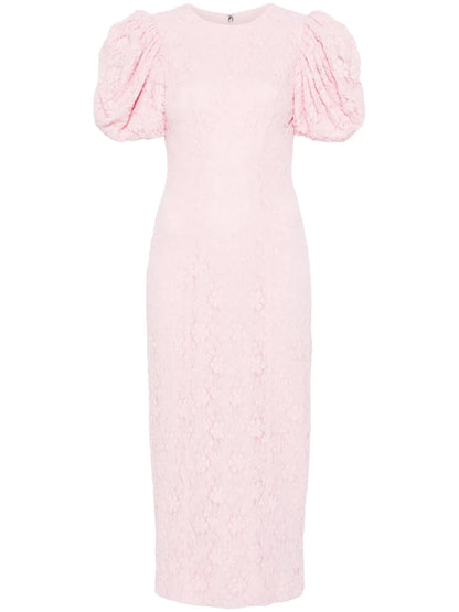 Lace Fitted Midi Dress