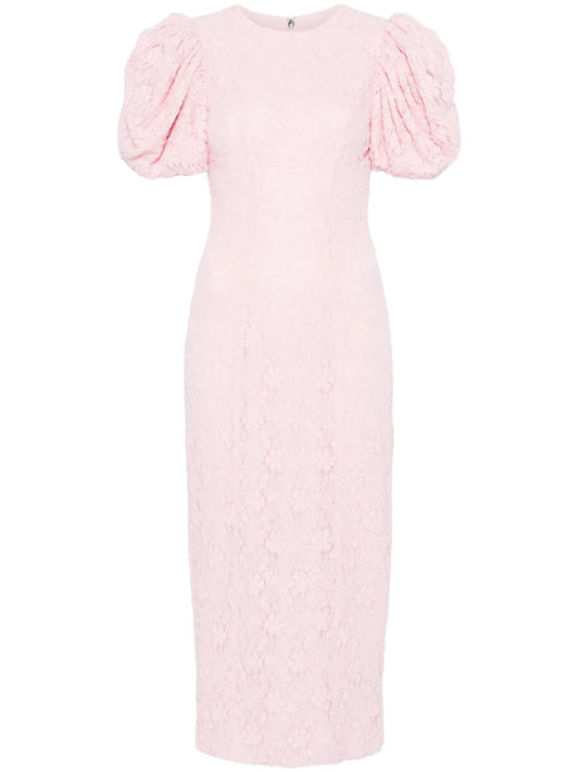Lace Fitted Midi Dress