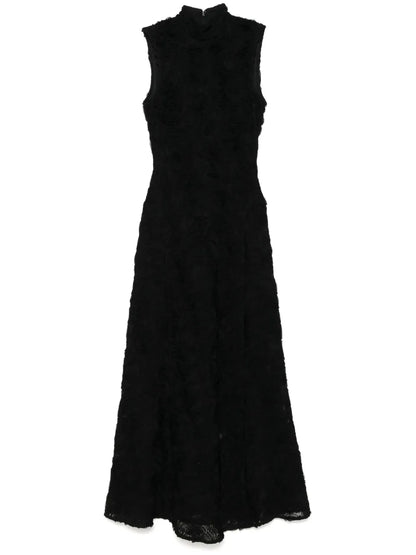 Flower-Mesh Maxi Dress