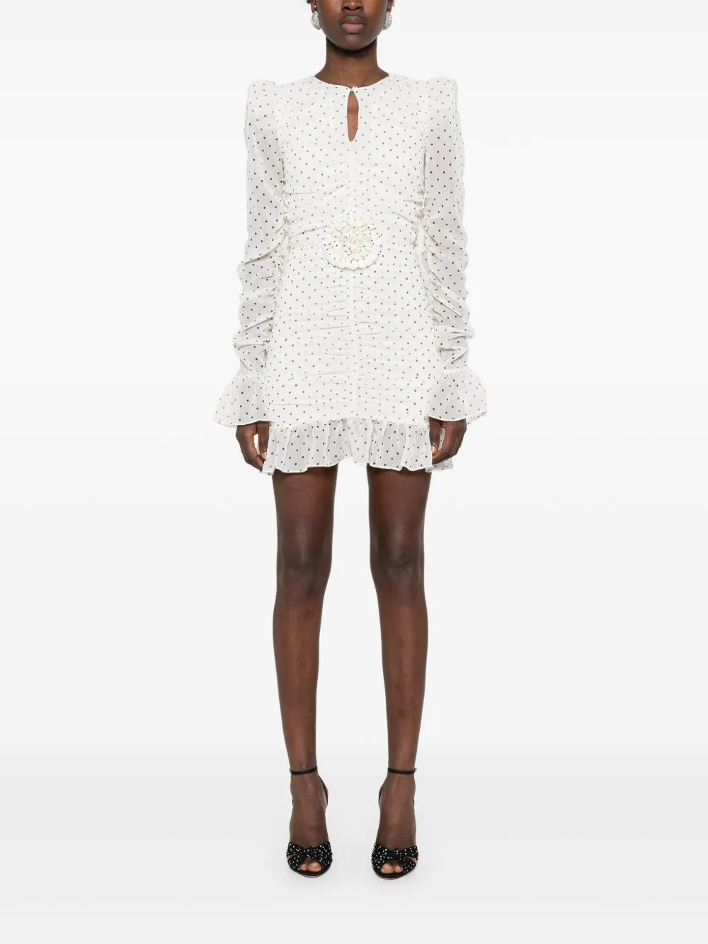 Printed Long-Sleeves Mini Dress