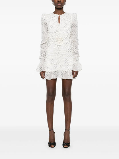 Printed Long-Sleeves Mini Dress