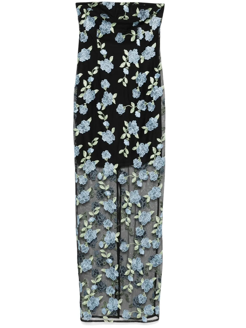 Flower Mesh Maxi Dress