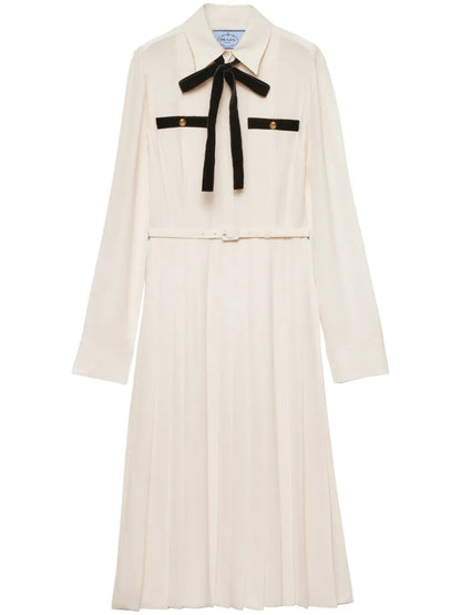 Pleated Satin Maxi Dress
