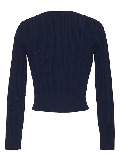 Pointelle-Knit Cardigan