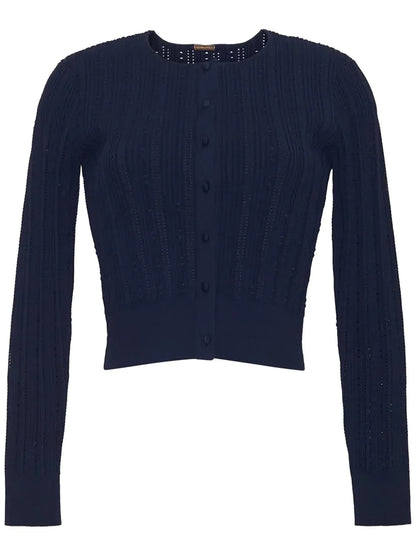 Pointelle-Knit Cardigan