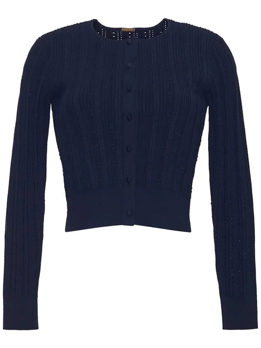 Pointelle-Knit Cardigan