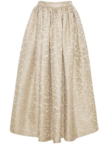 Leopard-Jacquard Skirt