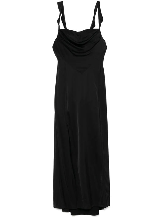 Satin-Finish Maxi Dress