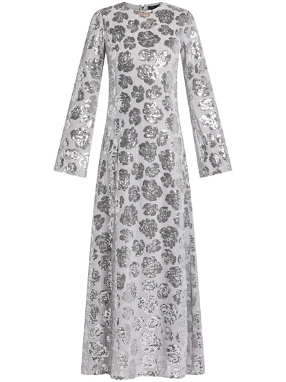 Sequinned Chiffon Maxi Dress
