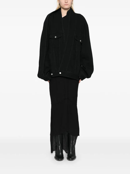 Asymmetric Collar Denim Jacket