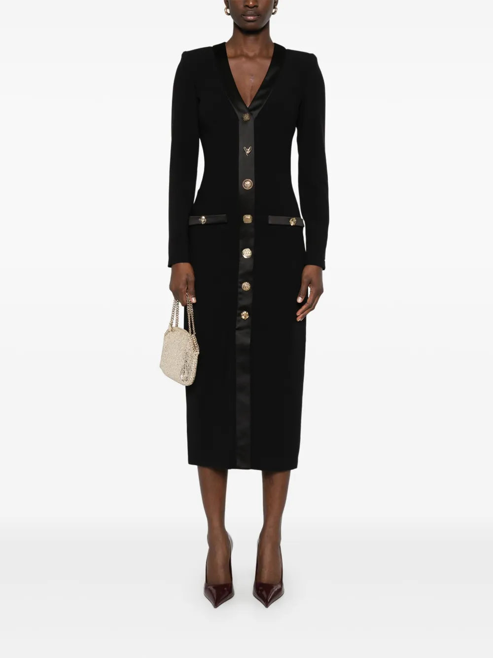 V-Neck Midi Dress