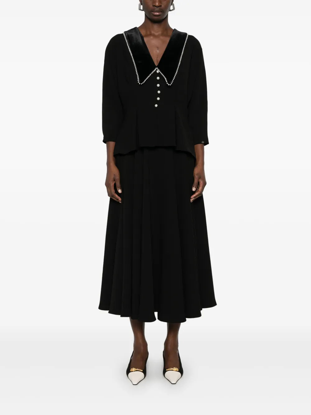 Oversized-Collar Shirt