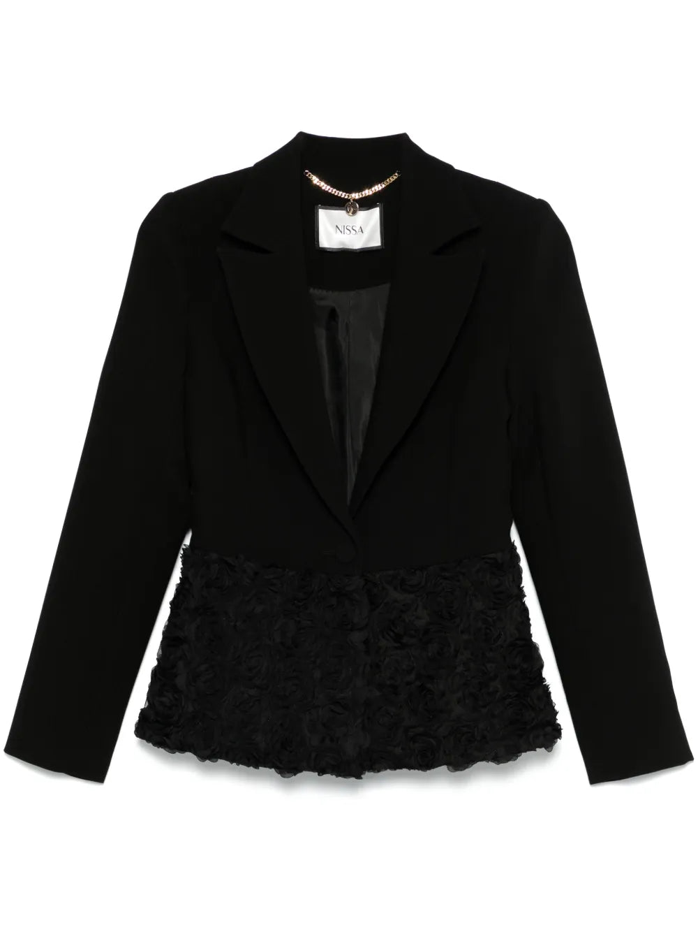 Flower-Appliqué Blazer