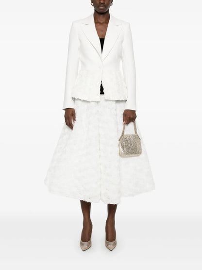 3D Flowers Single-Breasted Blazer