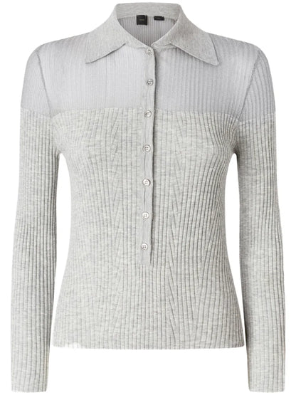 Ribbed Polo Top