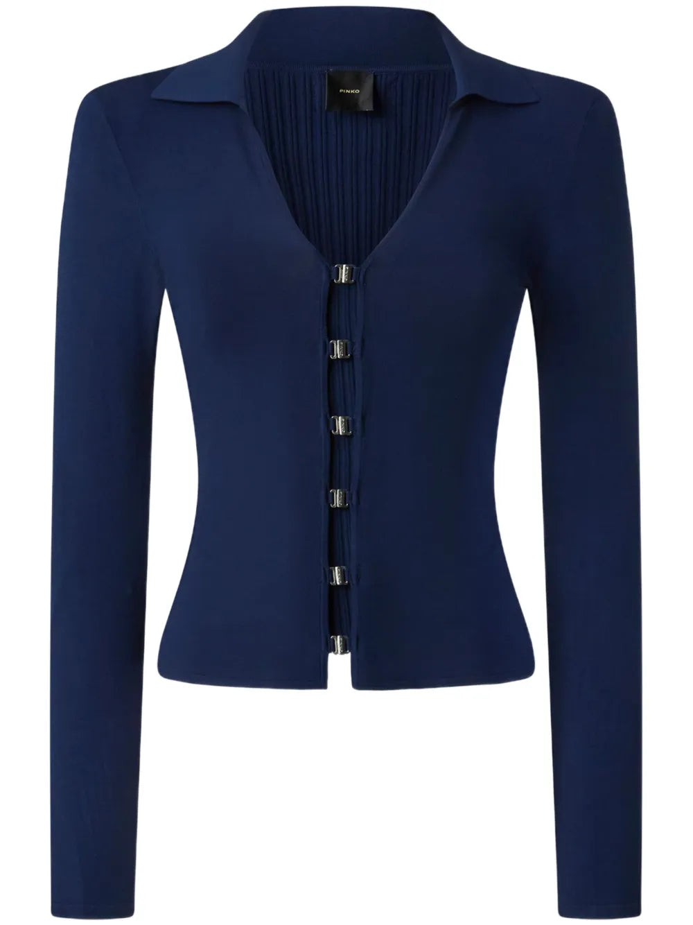 Spread-Collar Cardigan