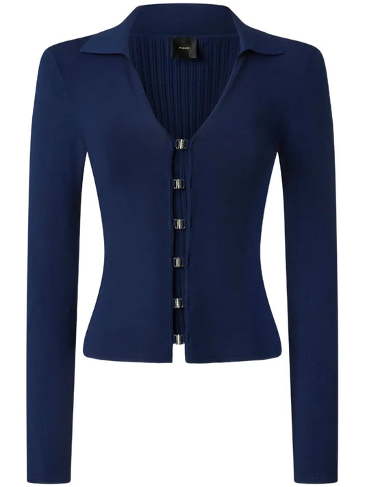 Spread-Collar Cardigan