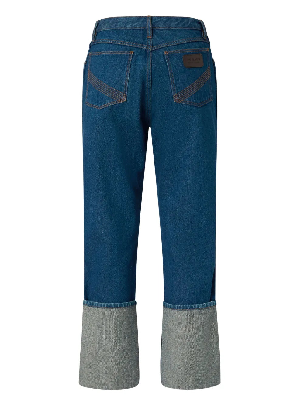 Turn-Up Straight Jeans