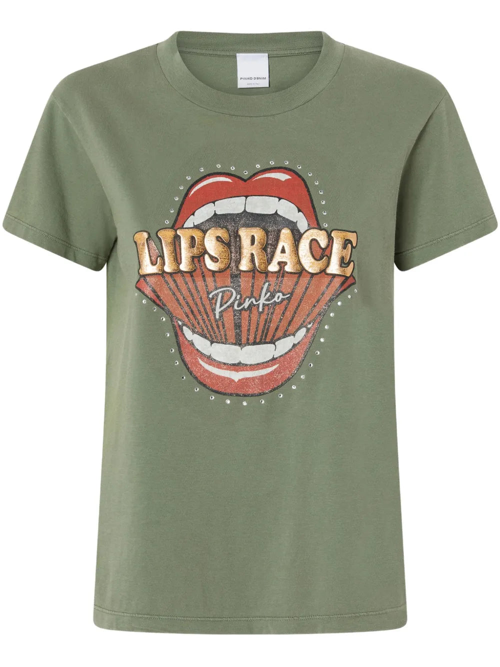 Lips Race Mouth Print T-Shirt