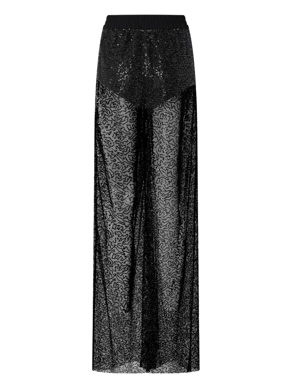 Sheer Sequinned Wide-Leg Trousers