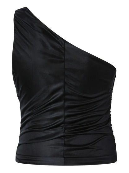 One-Shoulder Tulle Top