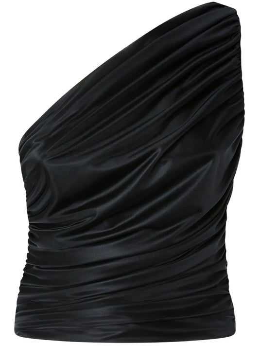 One-Shoulder Tulle Top