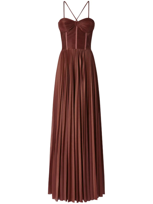 Plissé Maxi Dress